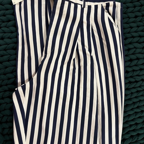 Anthropologie - Avery Striped Pleated Wide-Leg Trousers by Maeve - Picture 5 of 6